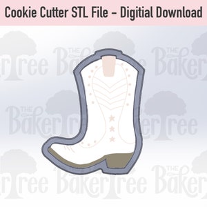 Cowboy Boot - Cowgirl Boot - STL File Cookie Cutter - Digital Download
