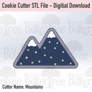 Mountains - STL File Cookie Cutter - Digital Download