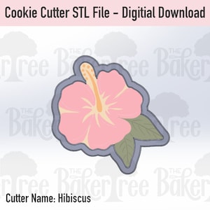 Hibiskus - STL Datei Cookie Cutter - digitaler Download