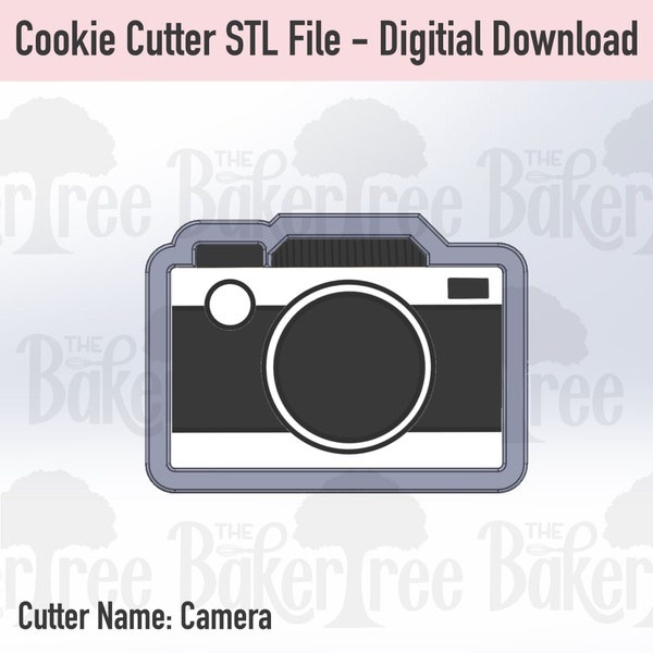 Camera, Film Camera, Photo, Photograph - STL File Cookie Cutter - Digital Download