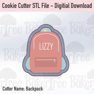 Sac à dos - STL File Cookie Cutter - Téléchargement numérique