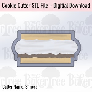 S&#39;more - STL File Cookie Cutter - Digital Download