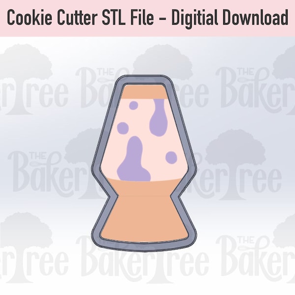 Lava Lamp - Groovy, Disco - STL File Cookie Cutter - Digital Download