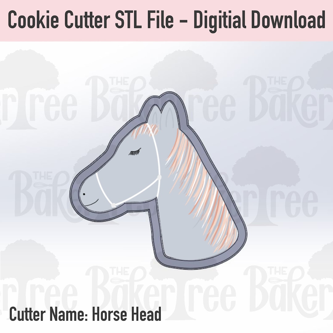 Horse Head STL File Cookie Cutter Digital Download Etsy