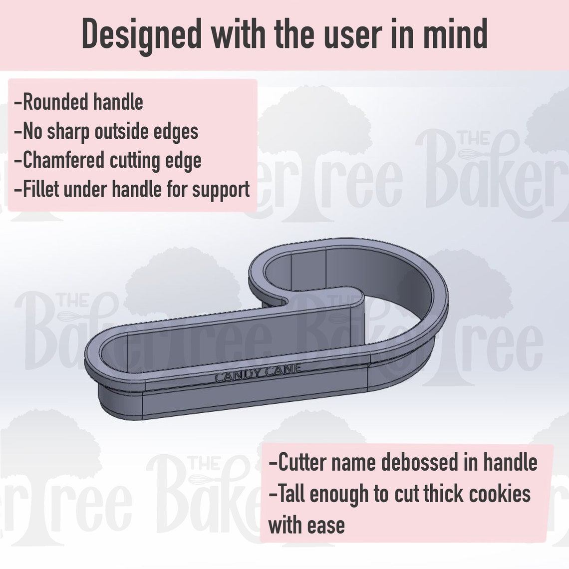 Candy Cane - STL File Cookie Cutter - Digital Download - Etsy