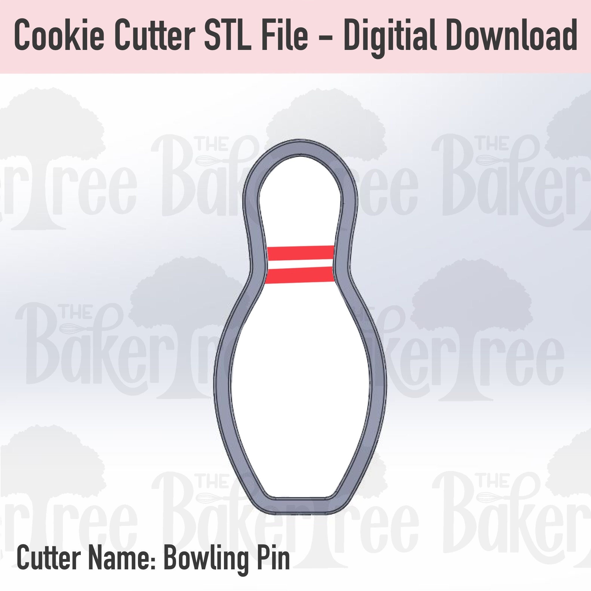 Bowling Pin Cookie Template