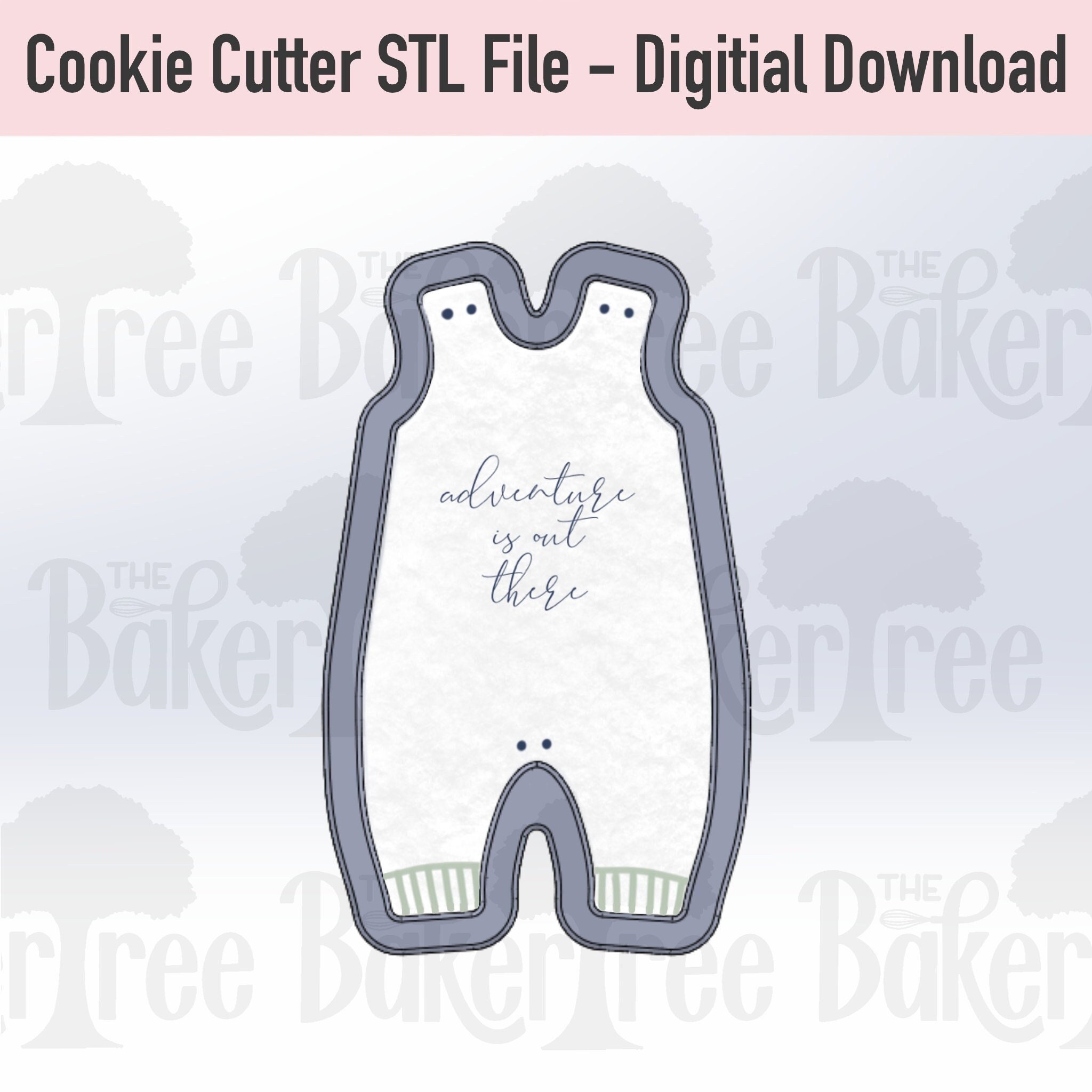 Ruffled Sleeve Onesie Cookie Cutter Baby Shower Cutter 3D Printed