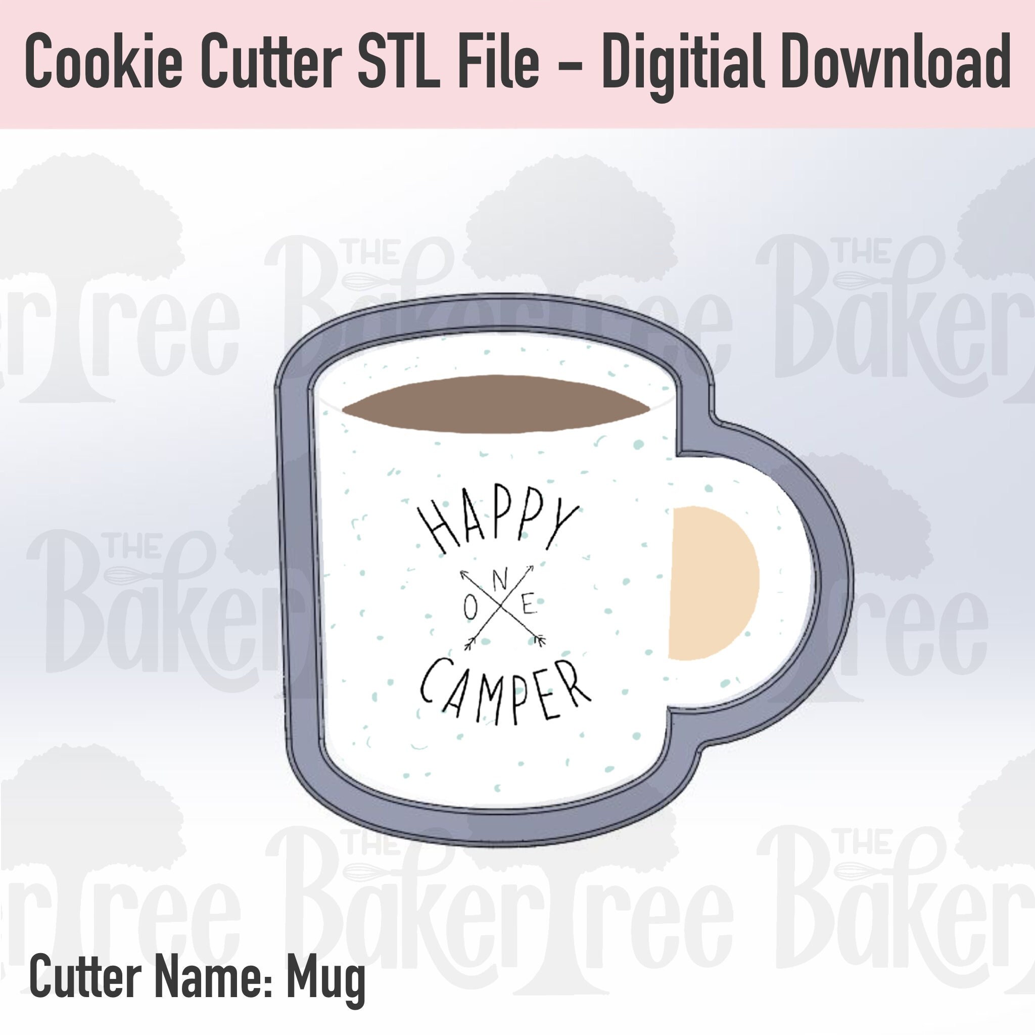 Coffee & Love Cookie Cutter & StampBarista Cafe Hot Drink Fall Mug Cup 
