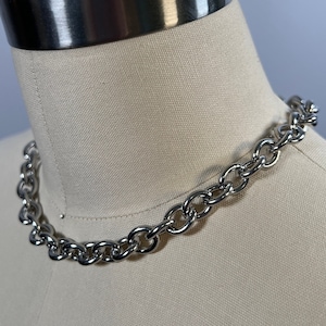 10 mm klobige übergroße Rolo-Kabel-Edelstahl-Kettenhalskette-Choker-Stapeln Einfache Anweisung niedlicher klobiger Schmuck Alt Groß Hochleistungs-