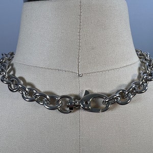 10mm Chunky Oversized Rolo Cable Stainless Steel Chain Necklace Choker Stacking Simple Statement Cute Chunky Jewellery Alt Large Heavy Duty image 4