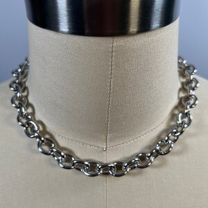 10mm Chunky Oversized Rolo Cable Stainless Steel Chain Necklace Choker Stacking Simple Statement Cute Chunky Jewellery Alt Large Heavy Duty image 3