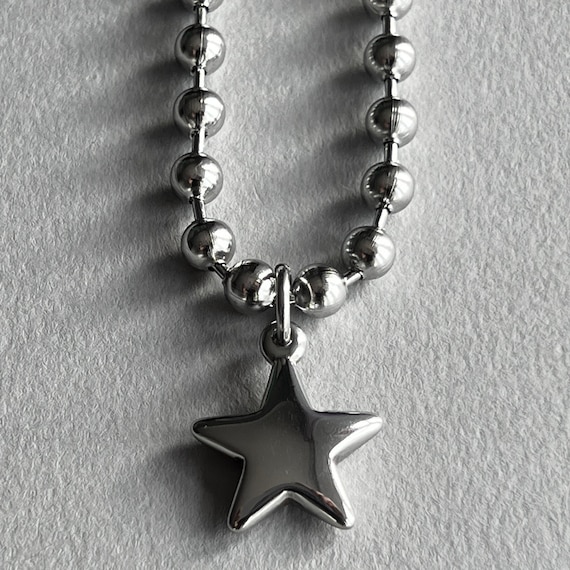 ☆【VINTAGE HOLLYWOOD】☆Texture Star Ball Chain Necklac.e☆ chain-starball-1_grande.jpg?v=