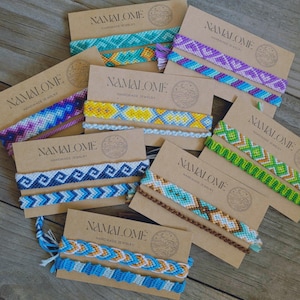 Choose your set of two friendship bracelets | Adjustable | Woven cotton thread