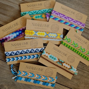 Choose your set of two friendship bracelets | Adjustable | Woven cotton thread