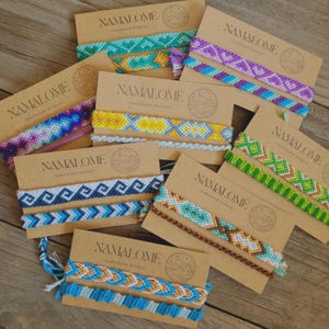 Choose your set of two friendship bracelets | Adjustable | Woven cotton thread