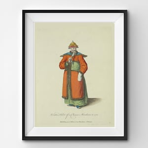 Stampa artistica cinese mandarino, decorazione da parete per la casa, stampa poster a casa, DOWNLOAD IMMEDIATO, stampabile digitale, illustrazione asiatica in arancione