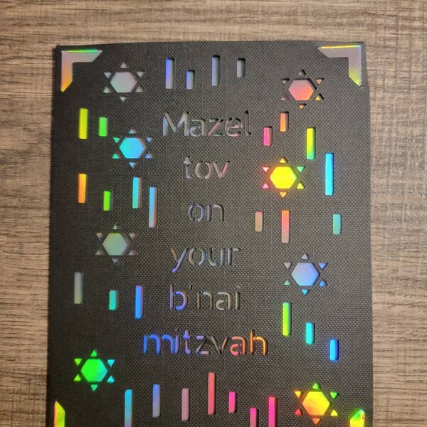 B'nai Mitzvah gender neutral greeting card Made to Order