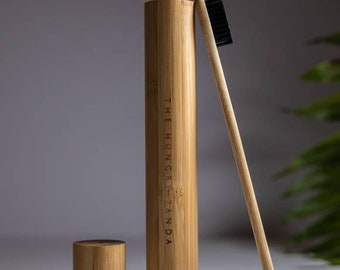 Miljövänlig/ Hållbar/ Naturlig bambu/ Resetandborste/ Hållare/ vuxna/ barn/ mjuka borst/ jul/ present/ brevlåda/ biologiskt nedbrytbar