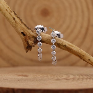 0.50CT Round Moissanite Diamond Stud Earrings, Push Back Studs, Single Prong Stud Earrings, Dainty Studs For Child, Graduating Diamond Studs
