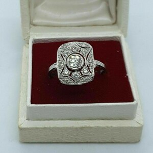 5.00 MM alte europäische Moissanite Diamant Lünette Ring, Verlobungsring Vorschlag Verlobungsring, Vintage Inspirieren Edwardian Ring, Frauen Hochzeit Brautring