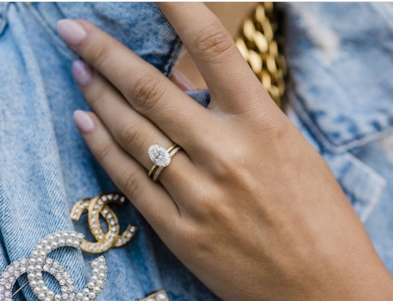 Two piece cheap diamond ring