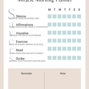 5am club/ miracle morning weekly accountability journal image 2