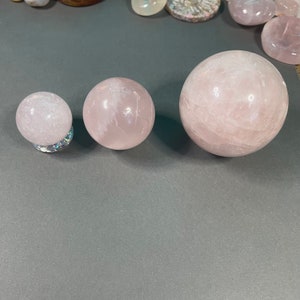 Rose Quartz Spheres Self Love Stone Crystals Home Decor Manifest Healing
