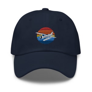 Float Plane Hat, Seaplane, Baseball Cap, Hat, Dad hat, Embroidered Hat, Gift for Pilot