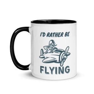 Pilot Kaffeebecher: &quot;I&#39;d Better lieber Fliegen&quot; Luftfahrt Geschenk