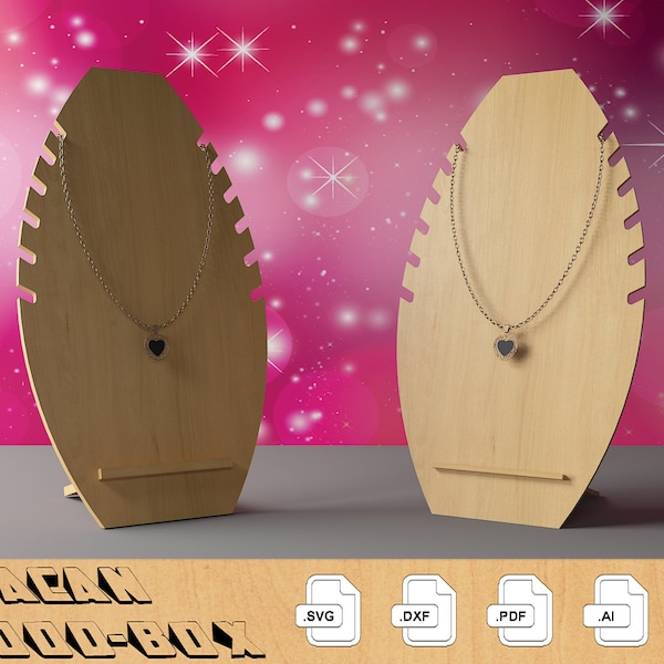 Wooden Bracelet Display Stand / Necklace Jewelry Stand / Laser Cnc Machines Cut Plans SVG DXF CDR Ai 322