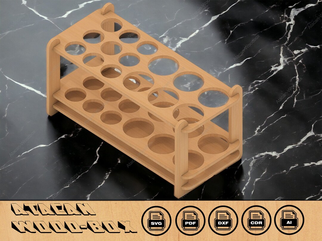 Laser Cut Tube Rack Plan / Laser Cut SVG Files / Ready to Laser Cut ...