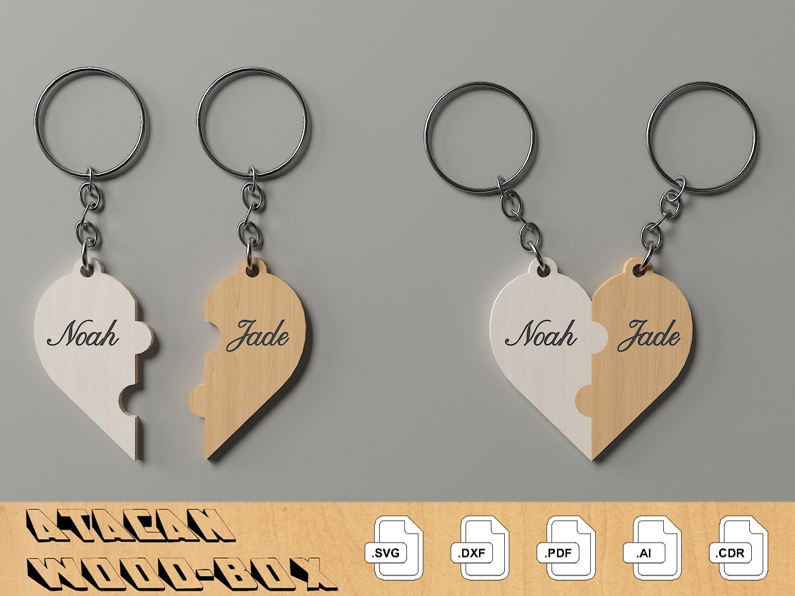 Henoyso 20 Pieces Inspirational Keychain Gifts Heart Wooden Keychain for Women Men Motivational Quote Key Chains Rings Christmas Thank You Gifts for