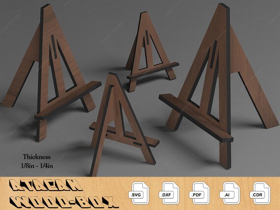 Wood Easel Stands / Frame Display Holders / Wooden Laser Cut Files