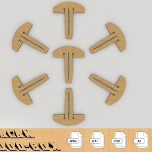 Crumb Tray Pins for Glowforge SVG Digital Download Honeycomb Tray Pins File 060 image 2