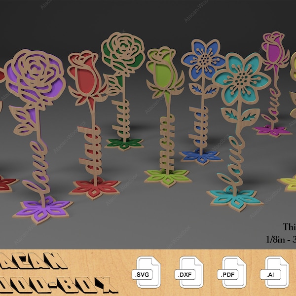 Laser Cut Mother Day - Etsy