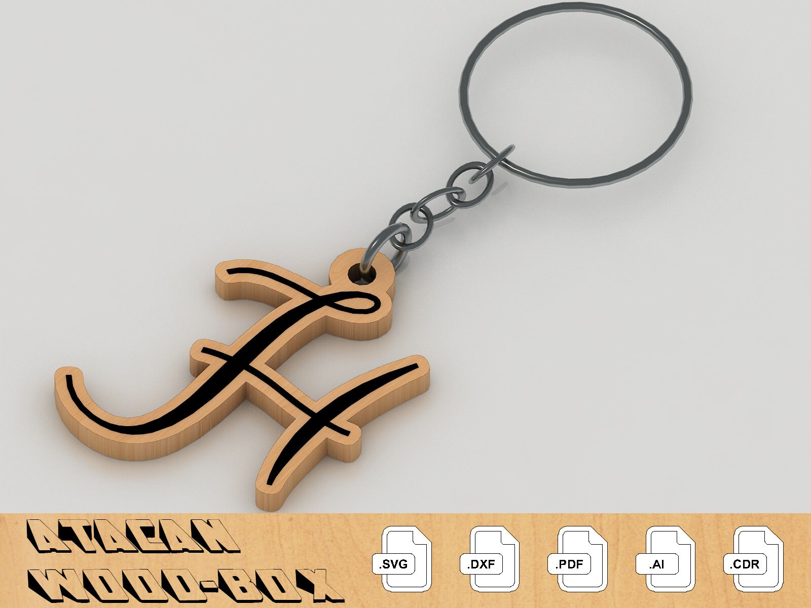 Alphabet Letters SVG Files Letter Keychain Bundle - Etsy