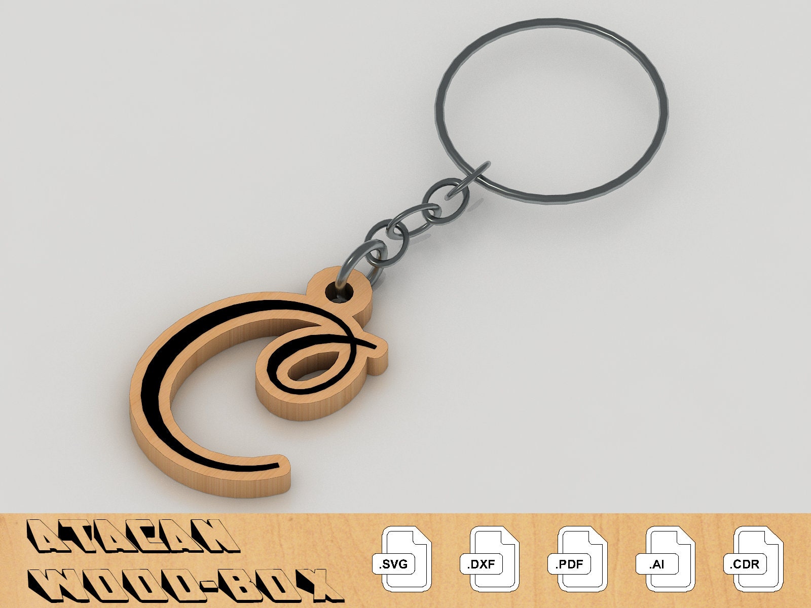 Alphabet Letters SVG Files Letter Keychain Bundle - Etsy
