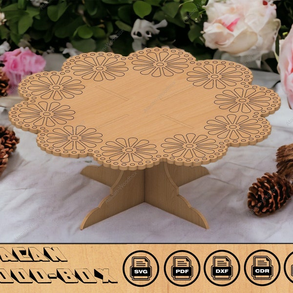 Cupcake Stand / Laser Cut Files /  Dessert Stand / Instant download / Glowforge SVG files 119