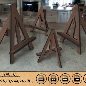 Wooden Easels and Stands / Photo Frame Display Holders / Wooden Easel Laser Cut Files SVG DXF Ai CDR 332