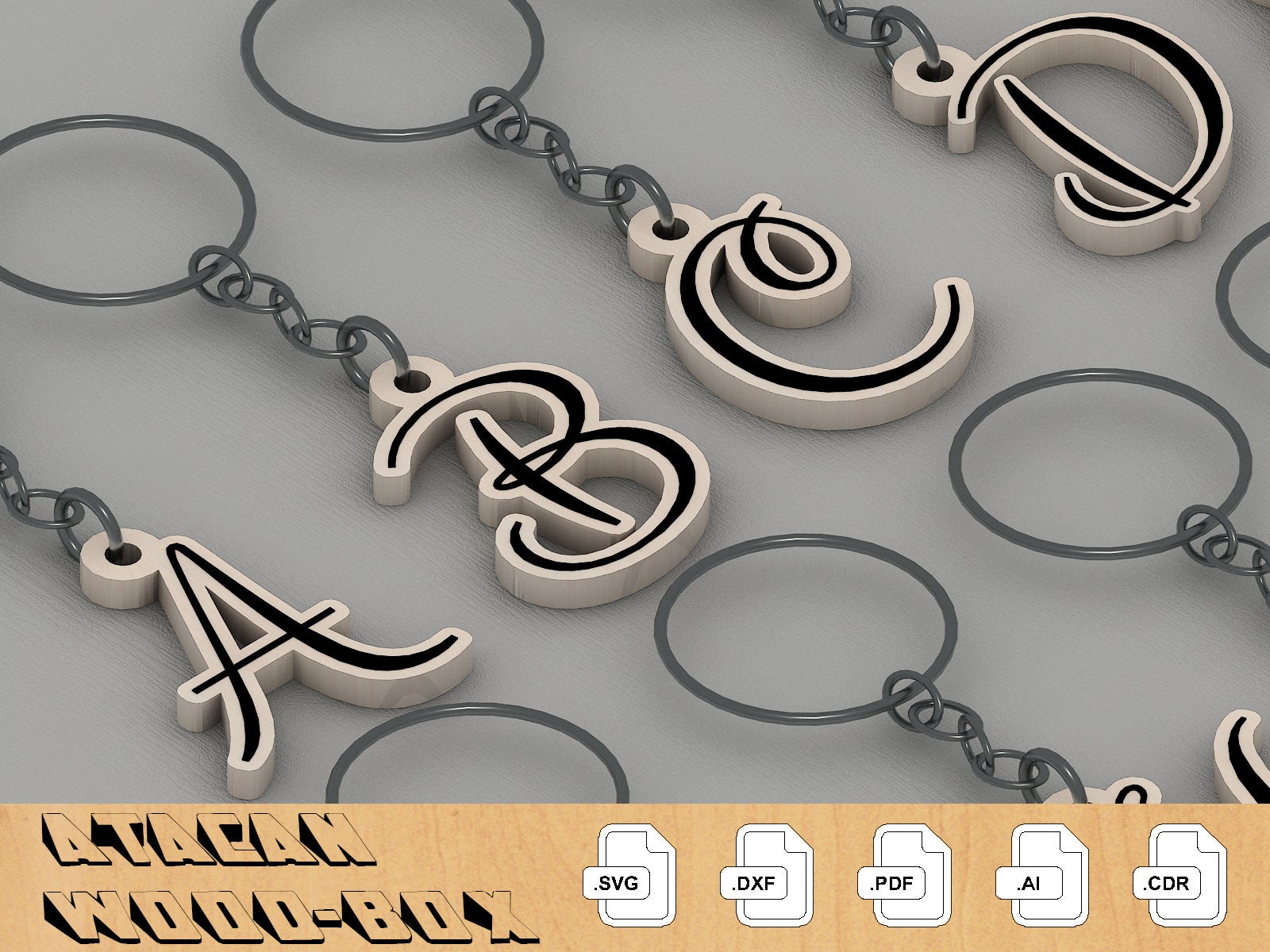 Sarray's Creations Alphabet Initial Letter Keychain Charm, Pendant Tassel  Key Ring for Purse, Handbags, Bookbags, Customizable