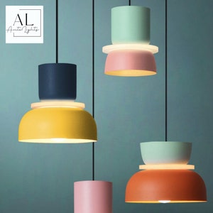 Colorful Macaron Pendant Hanging Light Plug In Nordic Design Living Room Office Bedside Dining Kitchen House Renovation Chandelier Bar Lamps