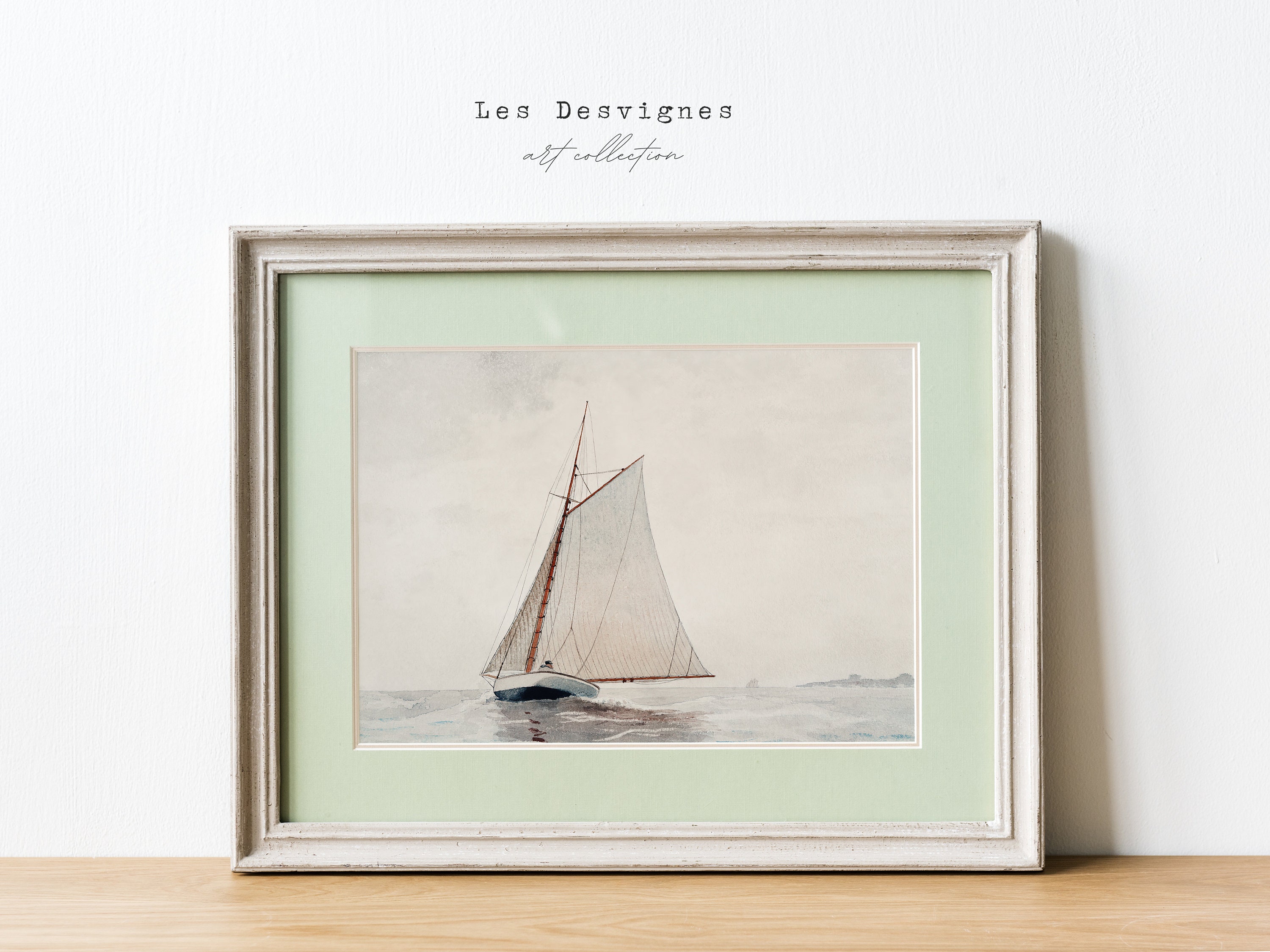 Beach House Print Vintage French Print Coastal Print Summer Etsy