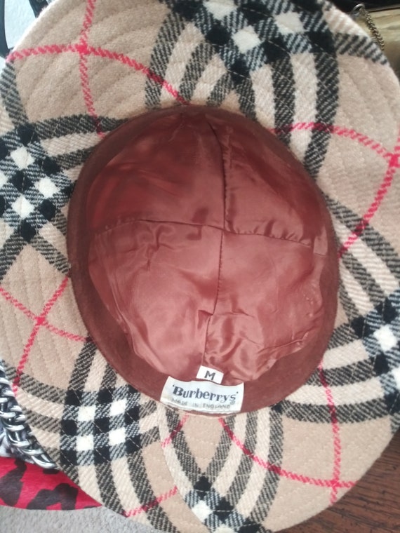 Pre-Loved Vintage Burberry Hat 100% Wool Size M) … - image 3