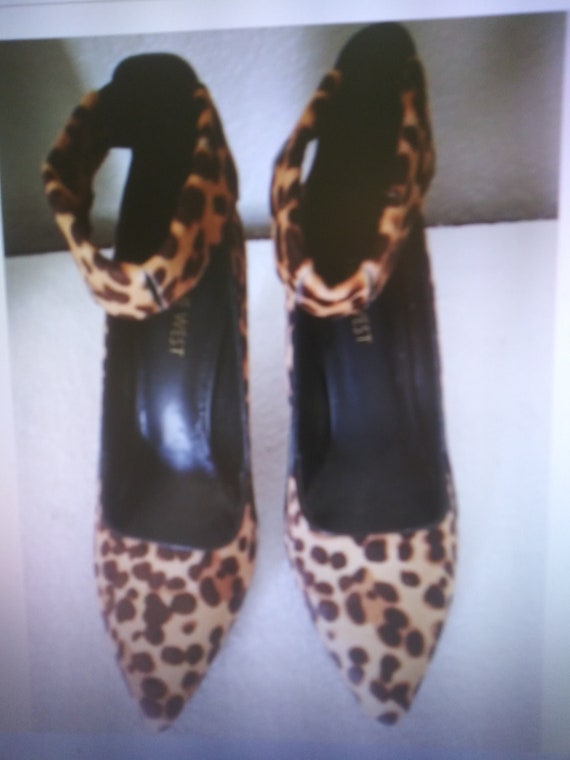 Pre-Owned Nine West Leopard Print Cow Hair Ankle S
