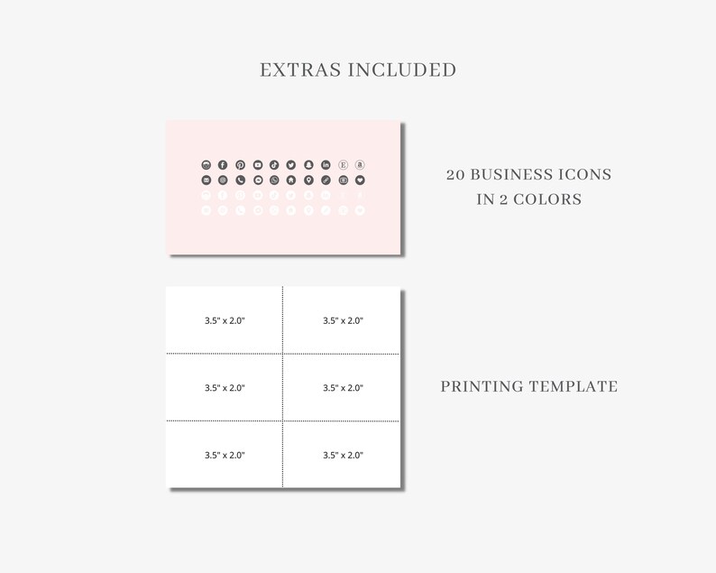 Editable Business Card Template DIY Calling Card Template - Etsy