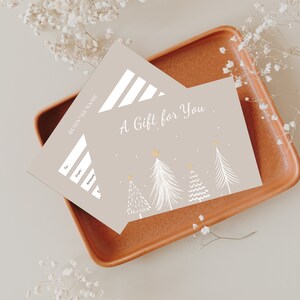 Holiday Gift Card Template Printable Christmas Gift Voucher - Etsy