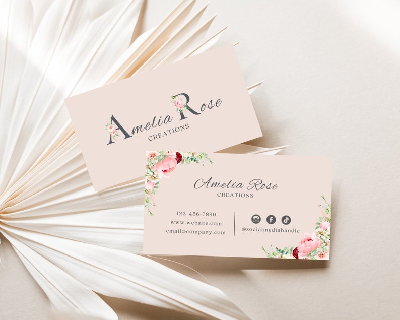 Editable Business Card Template DIY Calling Card Template | Etsy