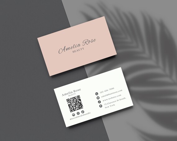 Editable Business Card Template DIY Calling Card Template - Etsy Ireland