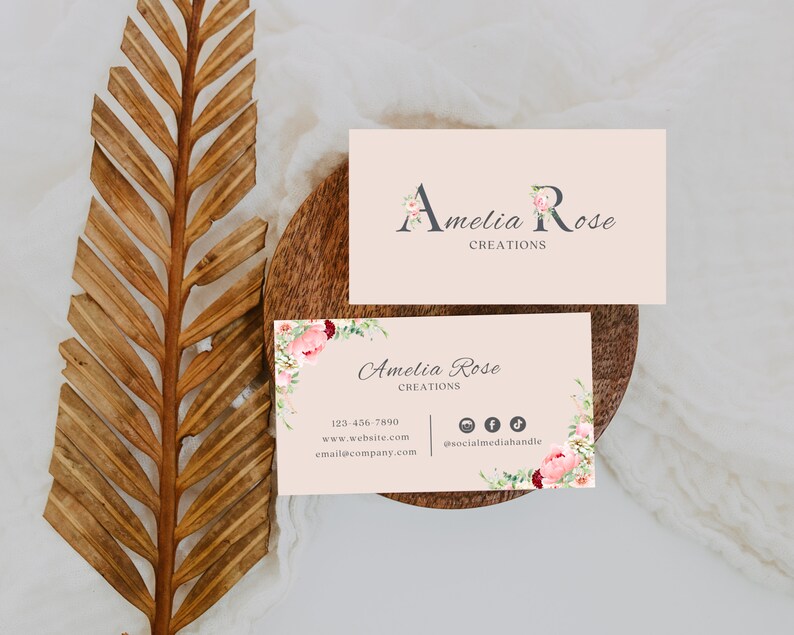 Editable Business Card Template DIY Calling Card Template | Etsy