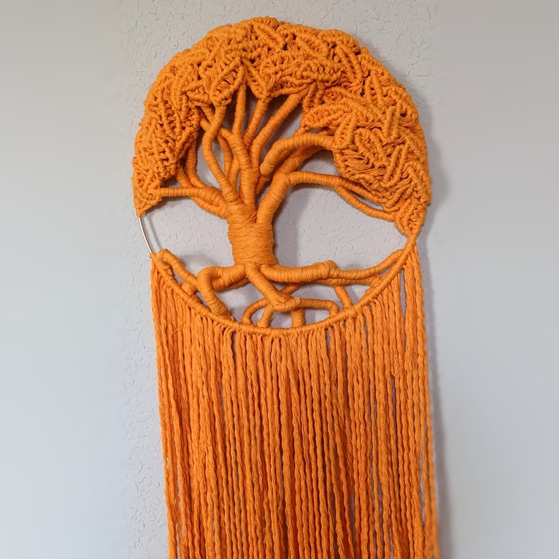 Tree Branch Macrame Boho Tree of Life Macrame Wall Hanging: Custom Color Fiber Art - Etsy